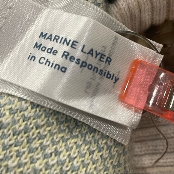 Marine Layer Men’s Palm Tree Sunset Finn Intarsia Cardigan Sweater Size Medium - Picture 13 of 14